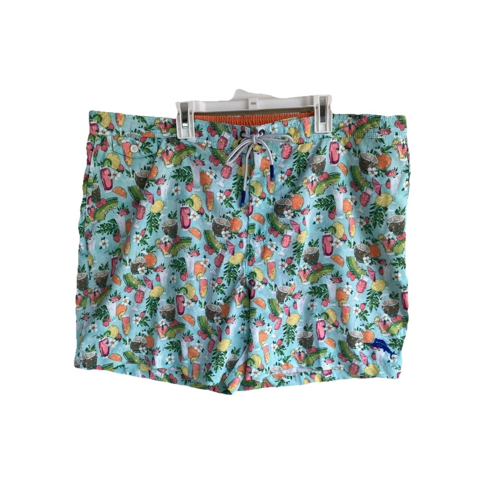 Tommy Bahama Mens XXL Naples Dad Trunks‎ Palm Bonita Coconut Cocktail Normcore